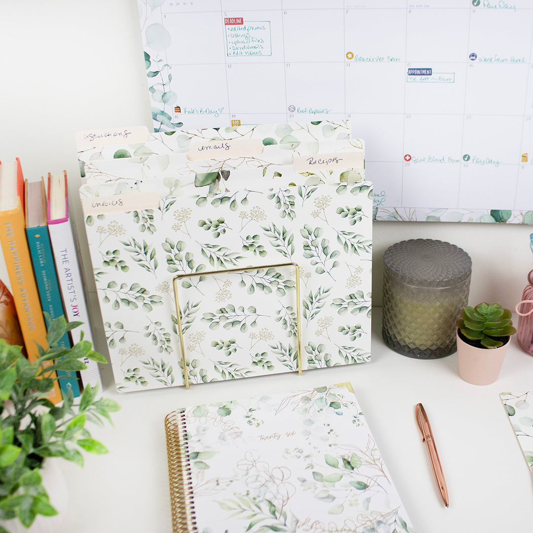 File Folder Set, Eucalyptus, 12 Pack
