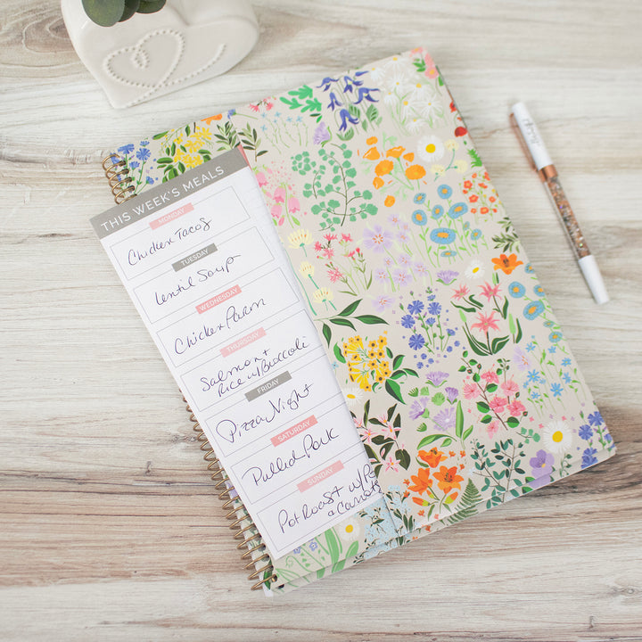 2025 Soft Cover Planner, 8.5" x 11", Garden Party, Beige