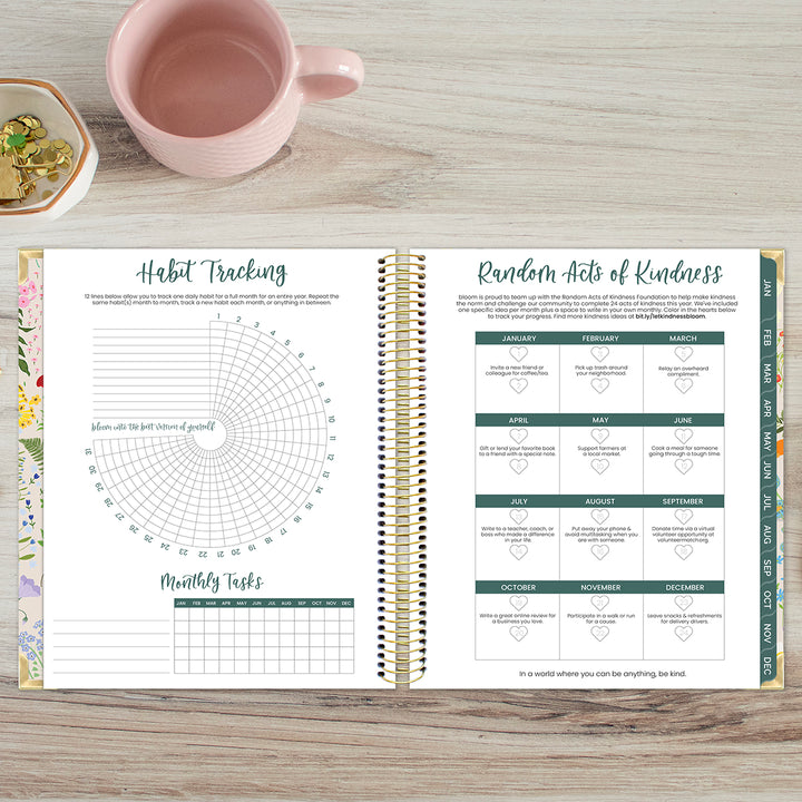 2026 Vision Planner, 7.5" x 9", Garden Party, Beige