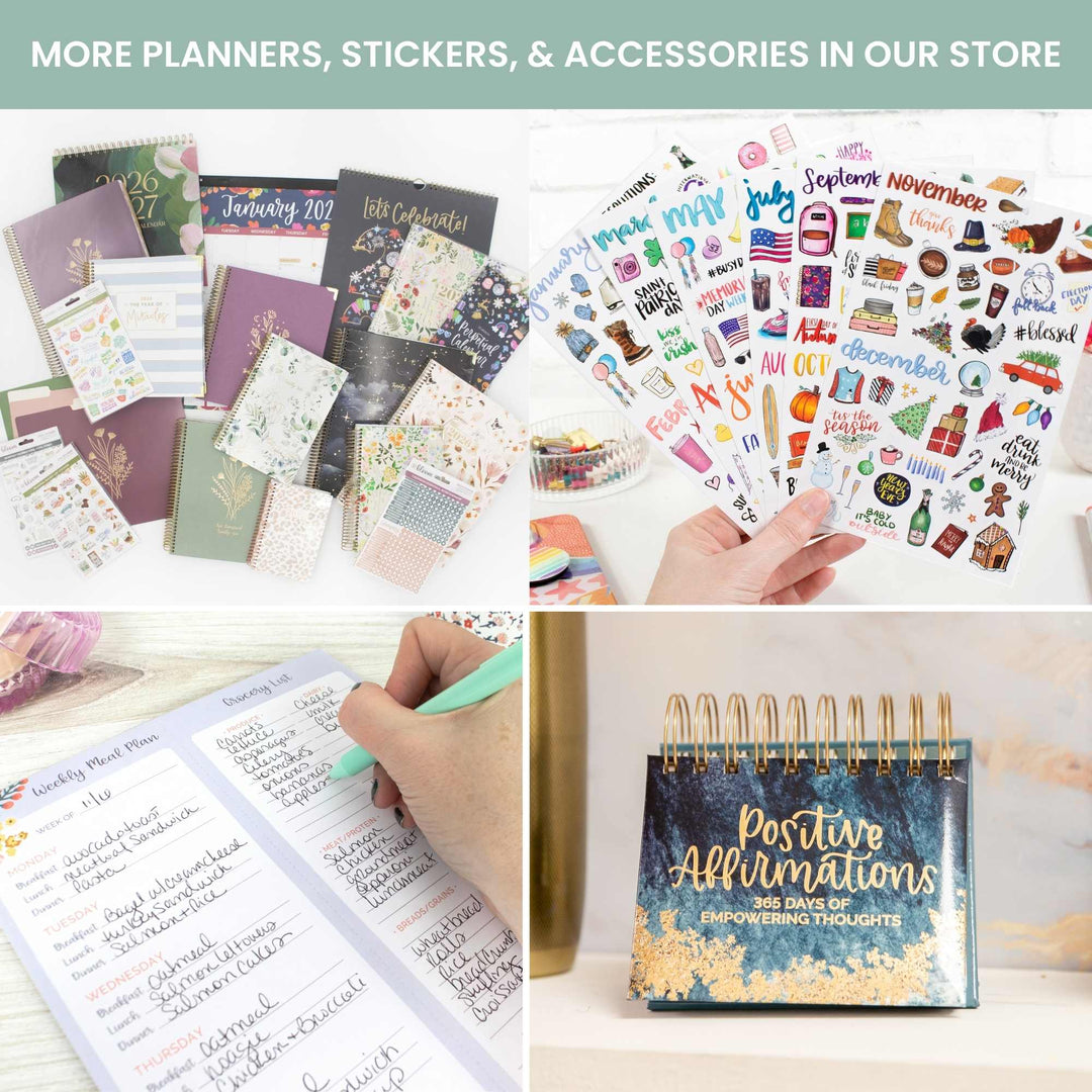 2026 Hard Cover Planner, 8.5" x 11", Spread Kindness Like Wildflowers