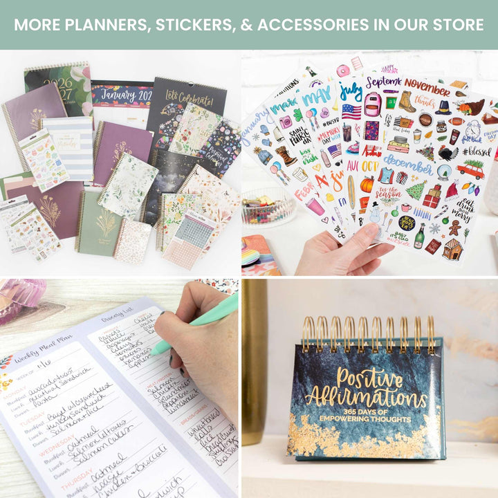 2026 Hard Cover Planner, 8.5" x 11", Spread Kindness Like Wildflowers