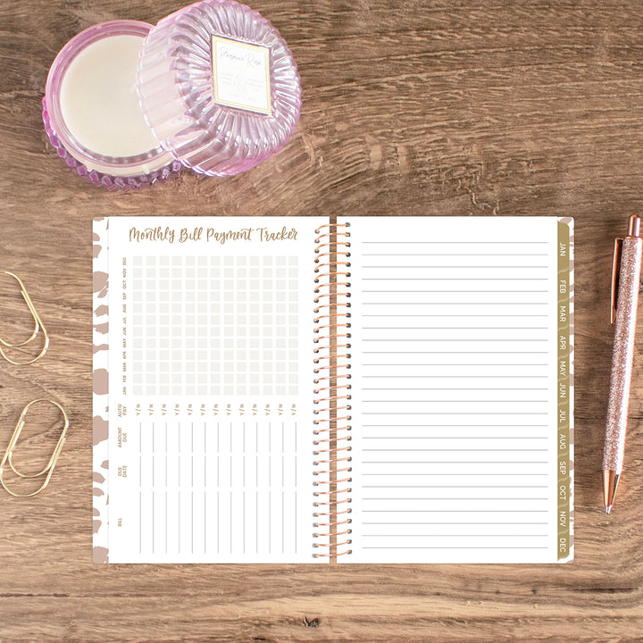 2026 Soft Cover Planner, 4" x 6", Tan Leopard