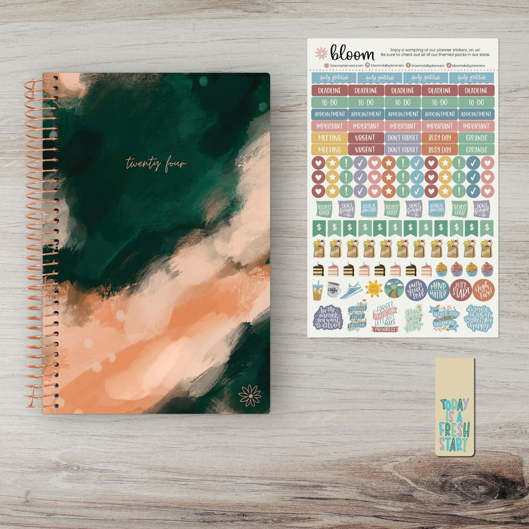 Bloom Daily Planners Planner Pen, Green Modern Abstract