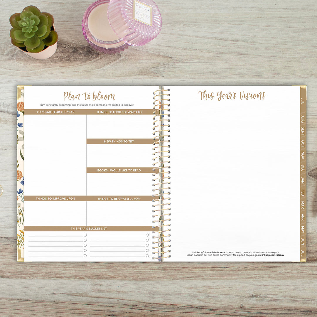 2026–27 Hard Cover Planner, 8.5" x 11" | Whimsical Wildflowers - bloom daily planners