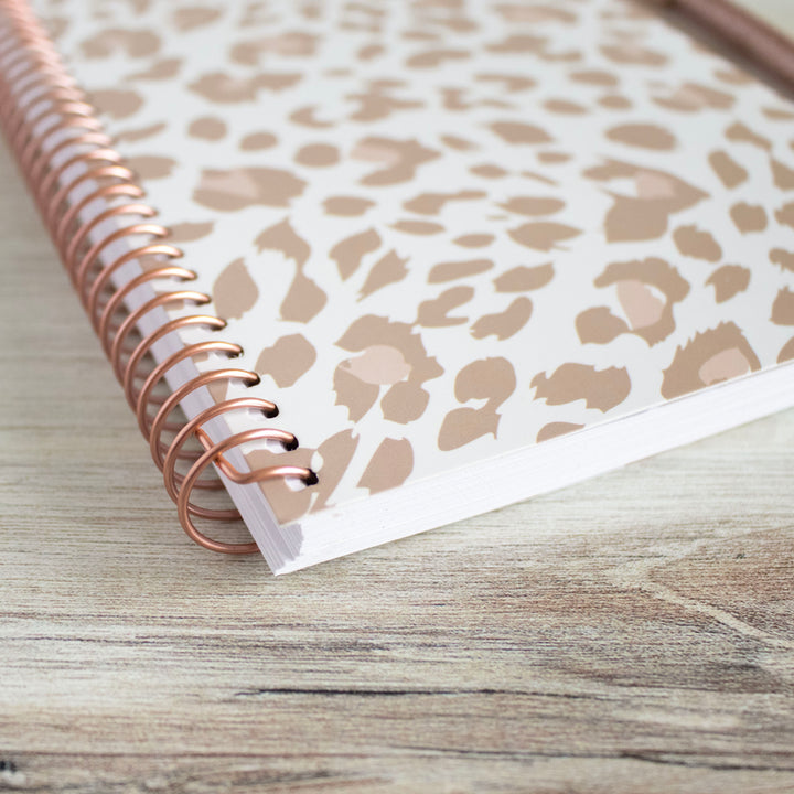 2025 Soft Cover Planner, 5.5" x 8.25", Tan Leopard