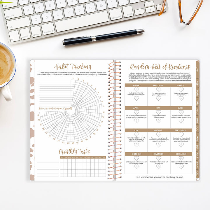 2026 Soft Cover Planner, 5.5" x 8.25", Tan Leopard