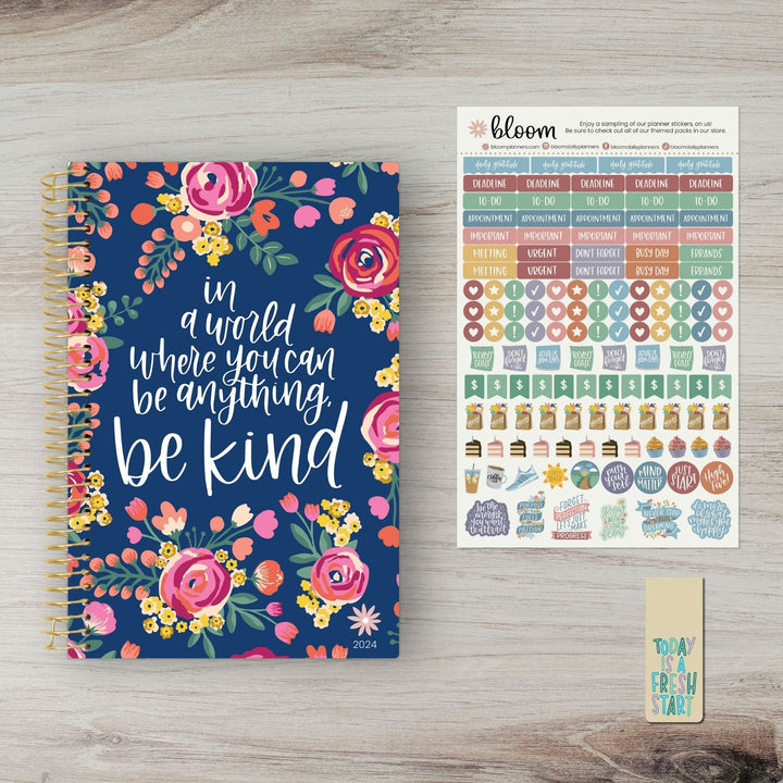 2024 Soft Cover Planner, 5.5" x 8.25", Be Kind