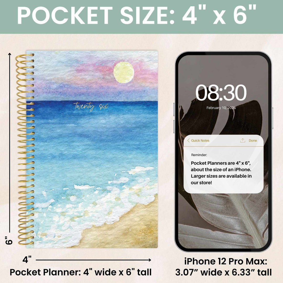2026 Soft Cover Planner, 4" x 6", Coastal Calm