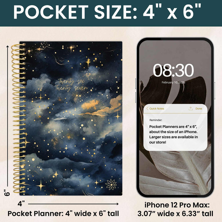2026–27 Soft Cover Planner, 4" x 6" | Midnight Sky - bloom daily planners