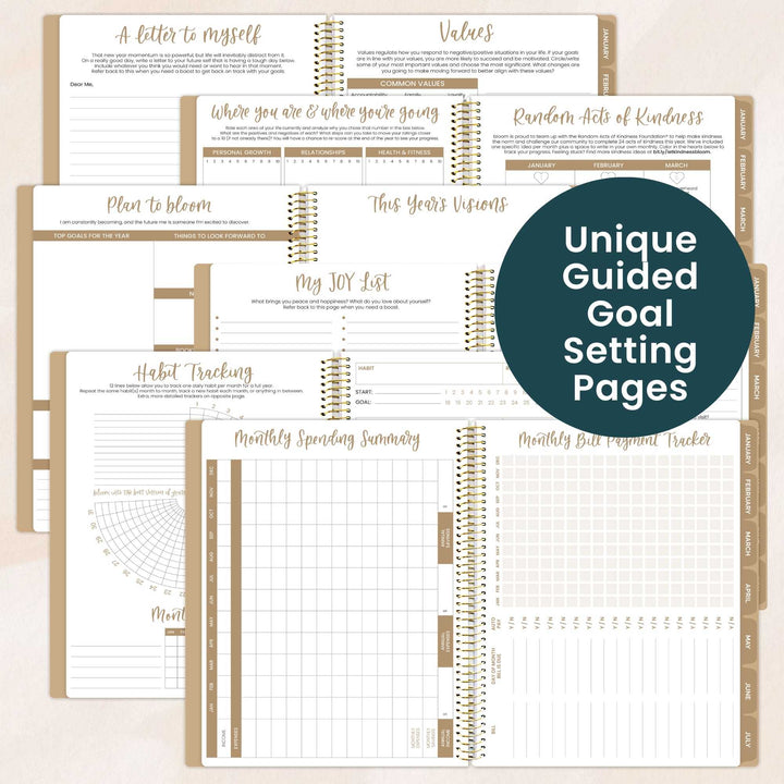 Undated Ultimate Planner & Calendar, Interchangeable Cover - bloom daily planners