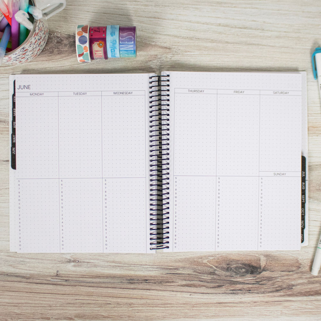 Undated Dot Journaling Planner & Calendar, Dots