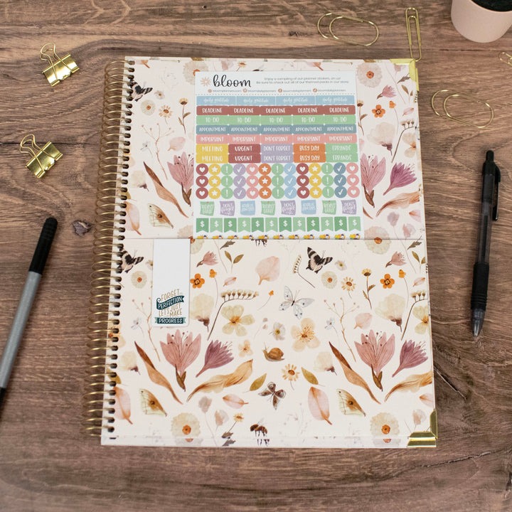 2025 Hard Cover Planner, 8.5" x 11", Butterfly Garden