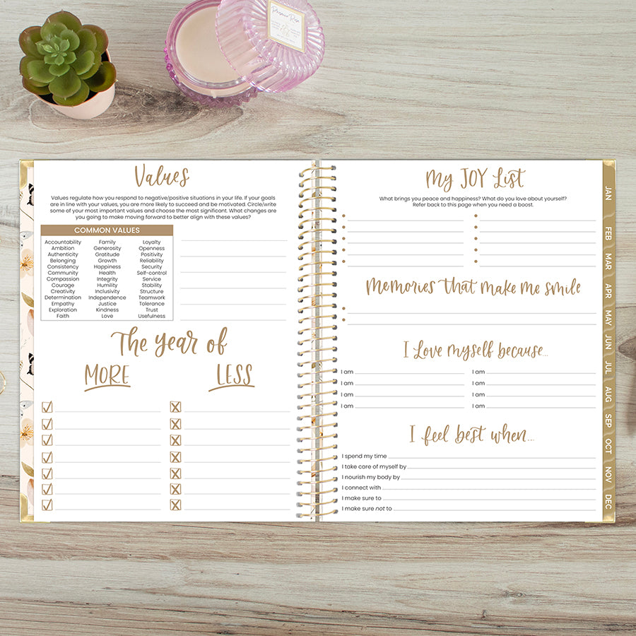 2026 Hard Cover Planner, 8.5" x 11", Butterfly Garden
