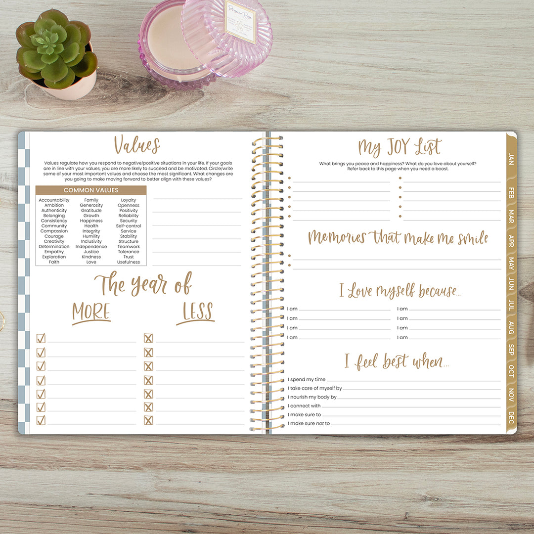 2026 Soft Cover Planner, 8.5" x 11", Checkered