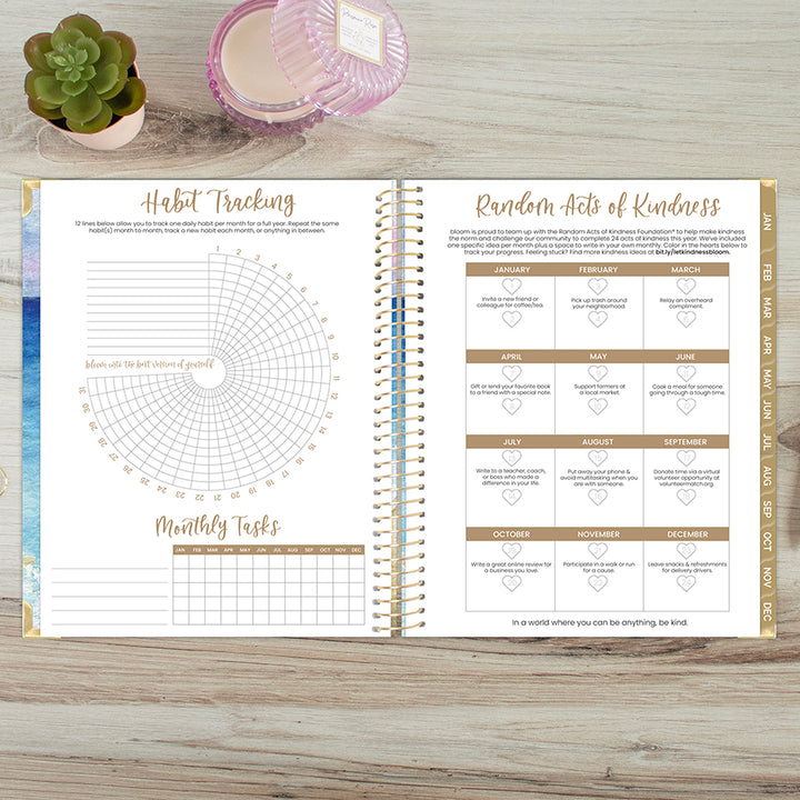 2026 Hard Cover Planner, 8.5" x 11", Coastal Calm
