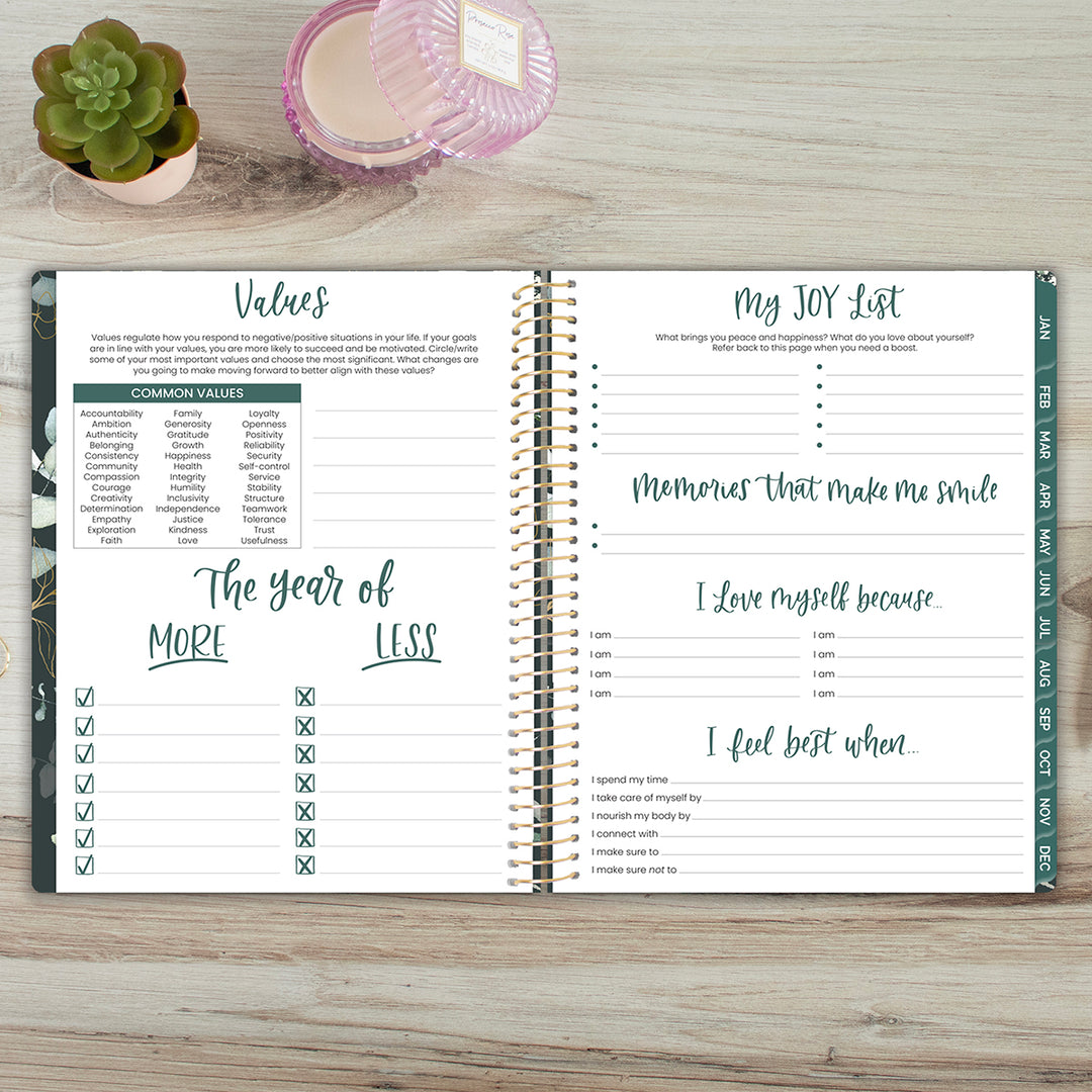 2026 Soft Cover Planner, 8.5" x 11", Eucalyptus, Green