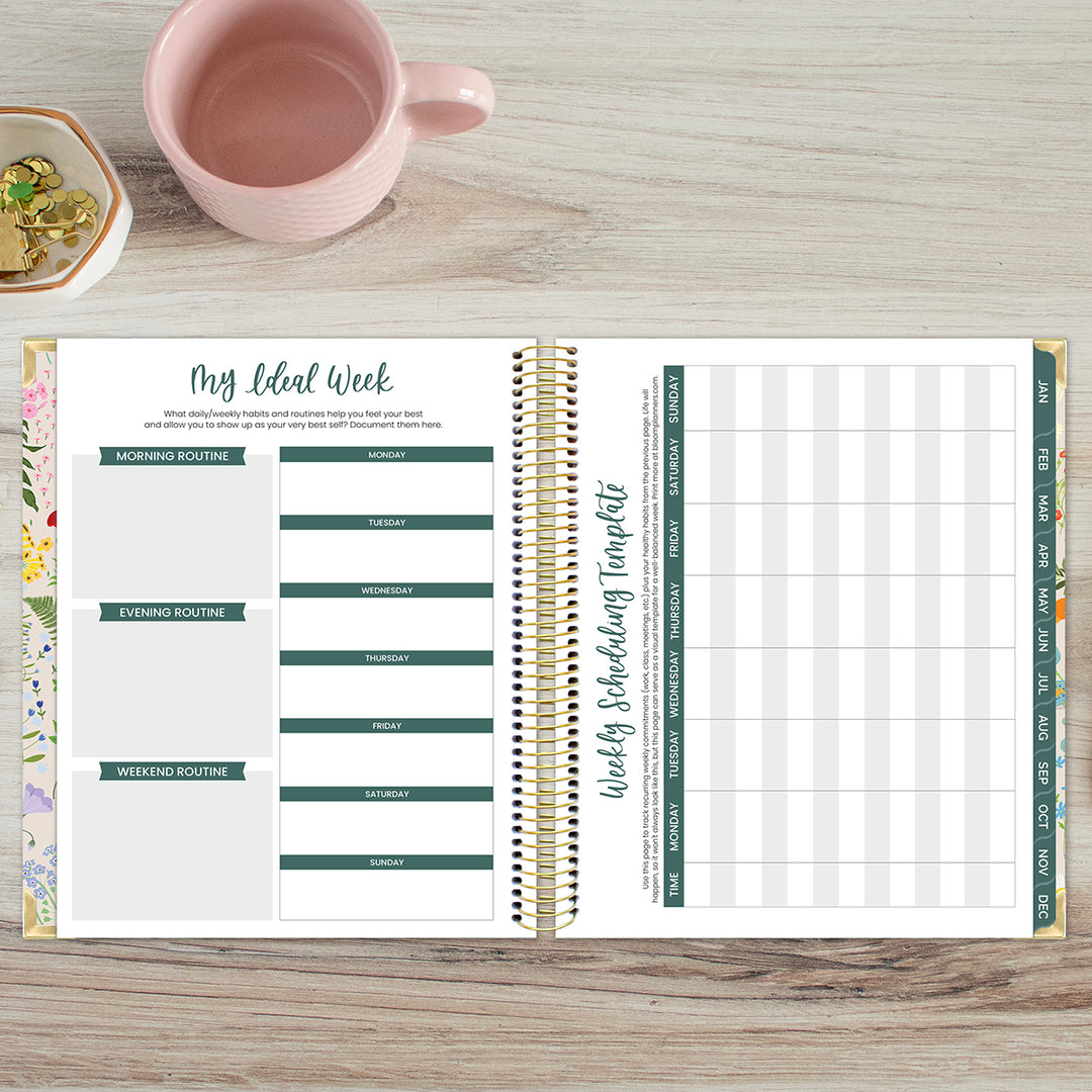 2026 Vision Planner, 7.5" x 9", Garden Party, Beige