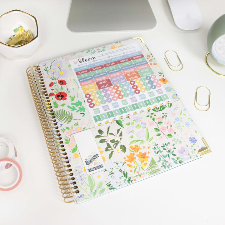2025-26 Vision Planner, 7.5" x 9", Garden Party, Beige
