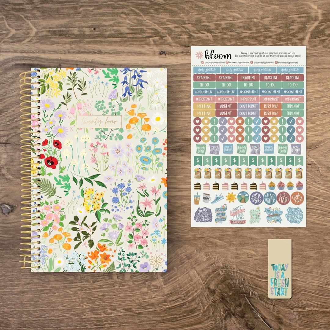 2024 Soft Cover Planner, 5.5" x 8.25", Garden Party