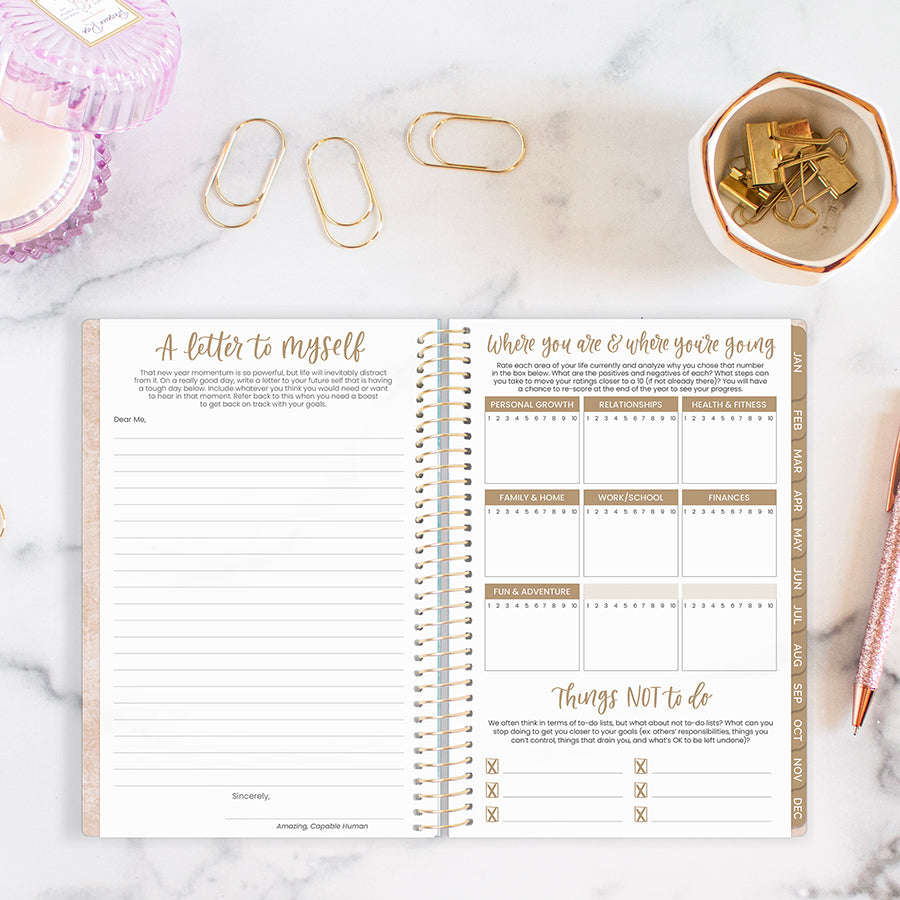 2026 Soft Cover Planner, 5.5" x 8.25", Ocean Oasis