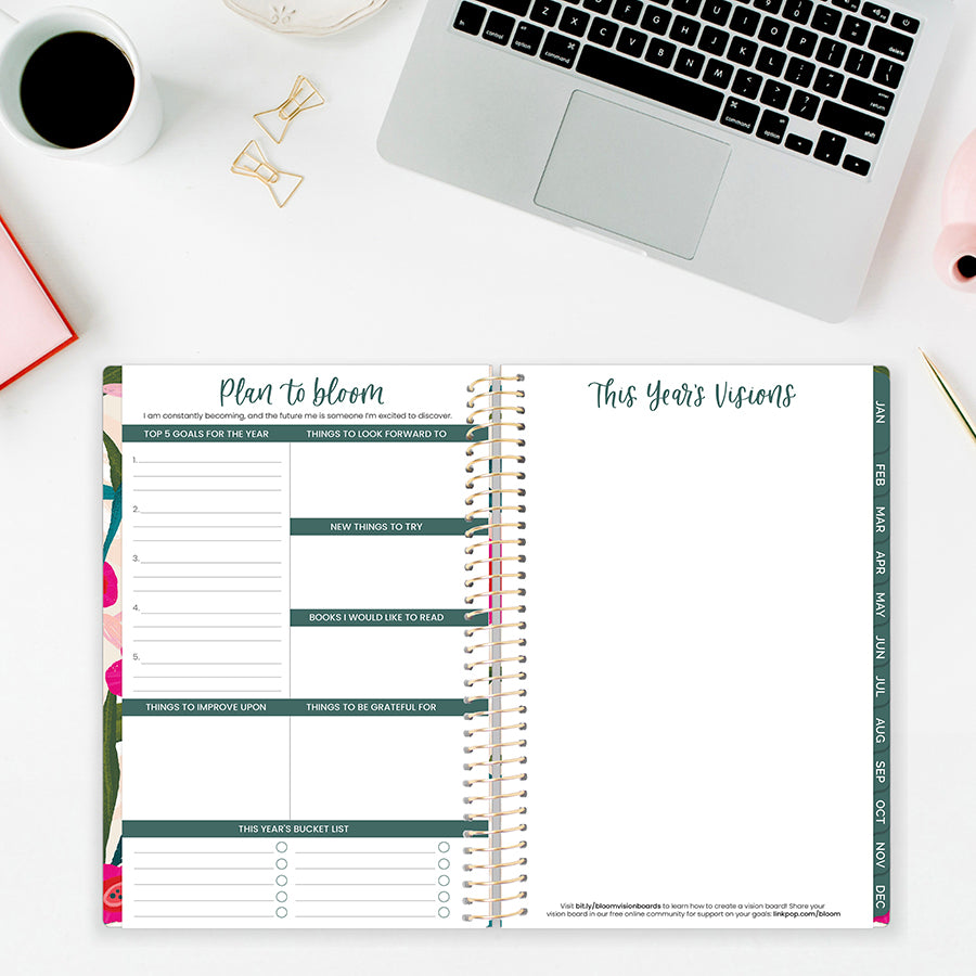 2026 Soft Cover Planner, 5.5" x 8.25", Pink Poppies