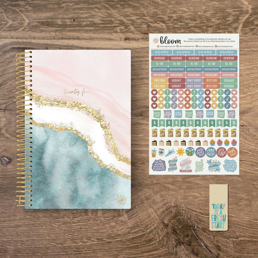 2024 Soft Cover Planner, 5.5" x 8.25", Daydream Believer, Pink & Blue