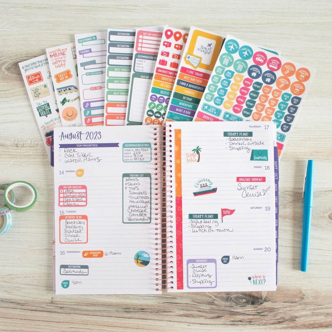 Bloom Daily Planners Sticker Sheets, Travel Pack, 450 Stickers