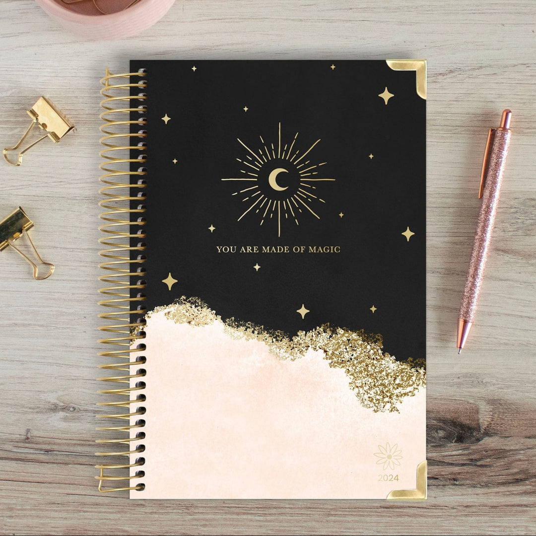 Erin Condren Metallic Monthly Tab Stickers Great for Customizing Tabbed Planners, Organizers, Agendas & Notebooks. 2 Clear Sticker Sheets with 12