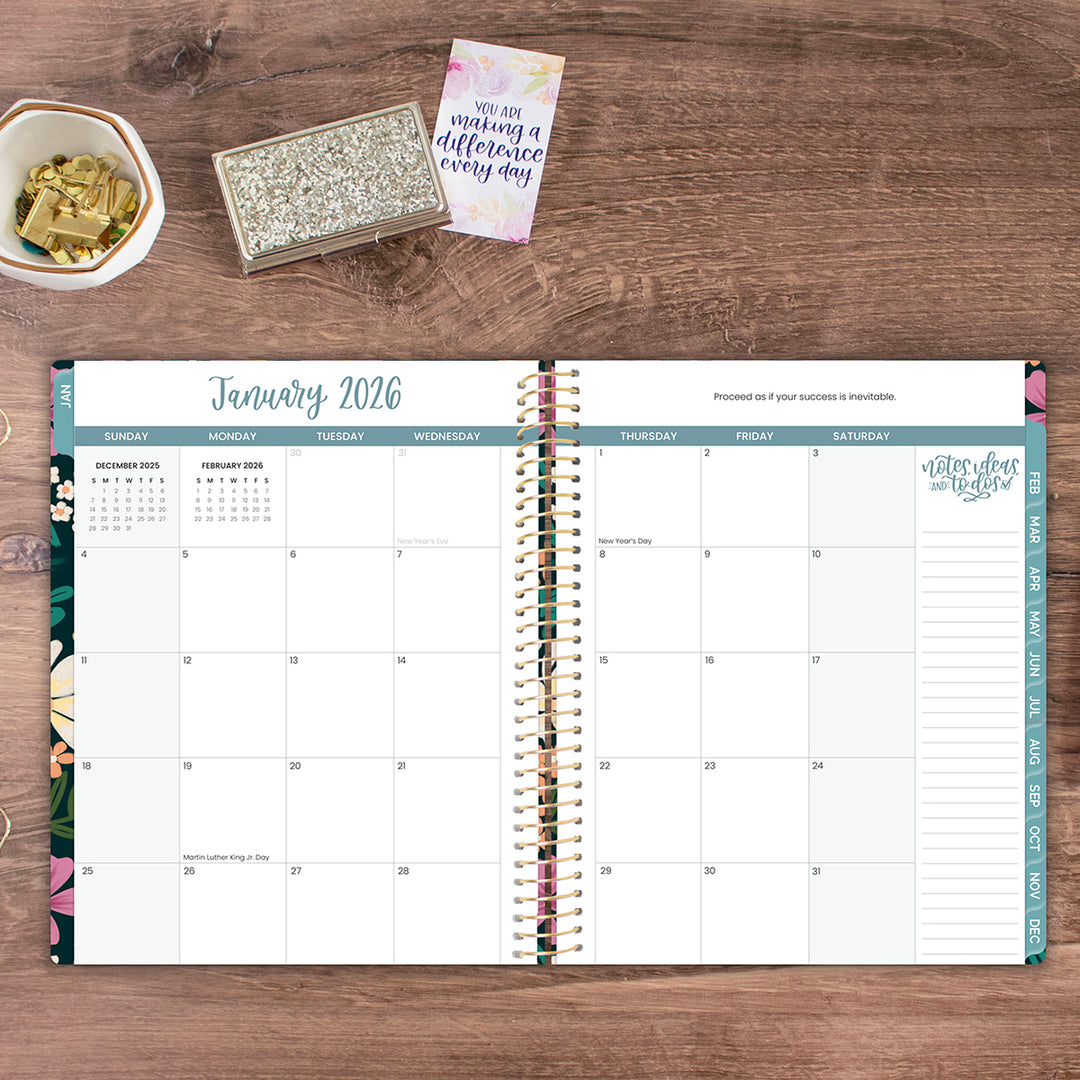 2026 Soft Cover Planner, 8.5" x 11", Blooming Wildly