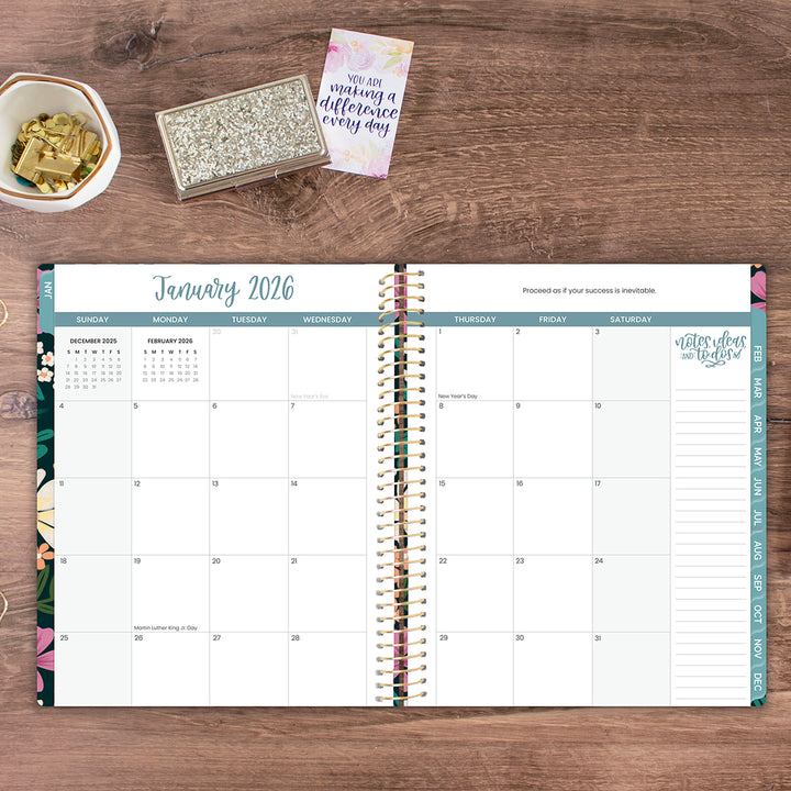 2026 Soft Cover Planner, 8.5" x 11", Blooming Wildly
