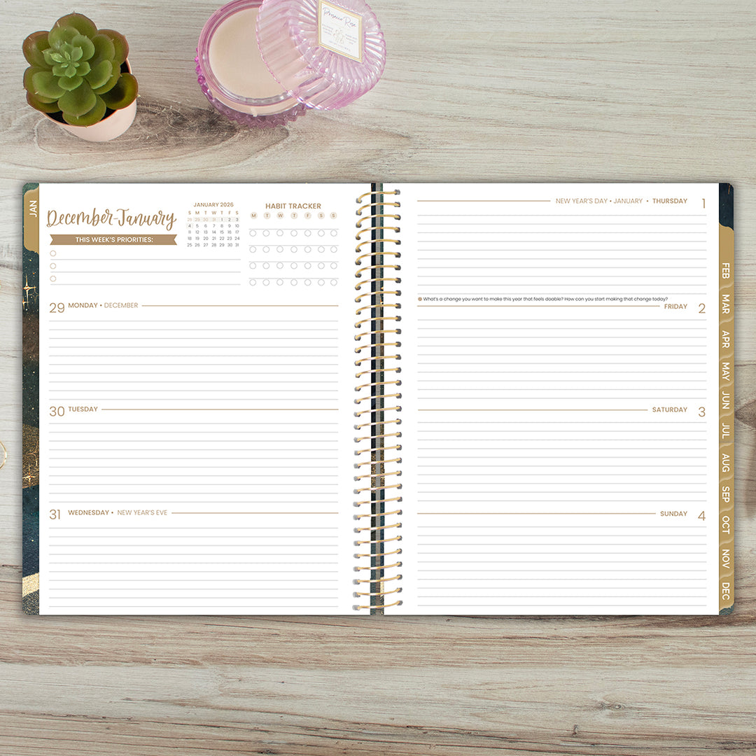 2026 Soft Cover Planner, 8.5" x 11", Celestial Skies