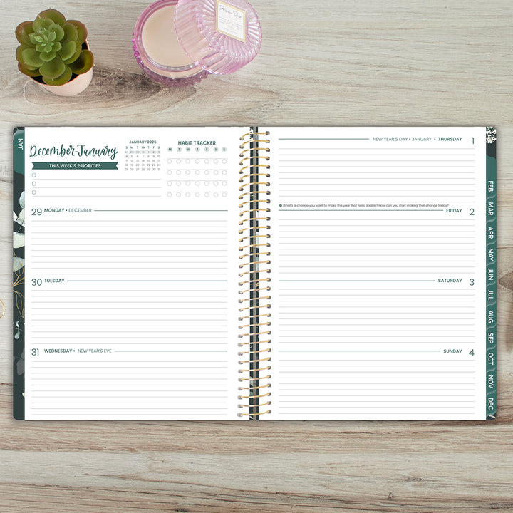 2026 Soft Cover Planner, 8.5" x 11", Eucalyptus, Green