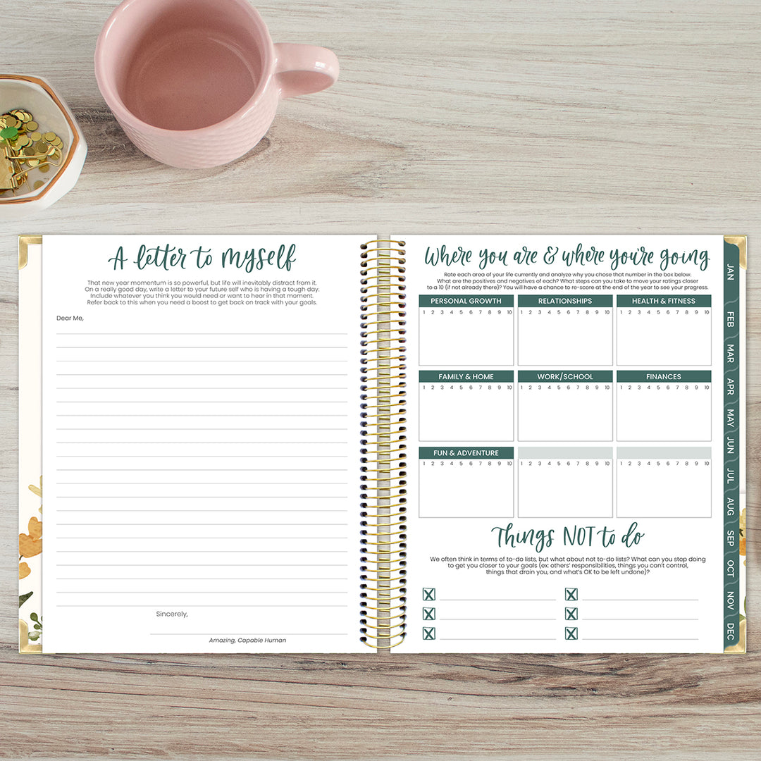 2026 Vision Planner, 7.5" x 9", Eucalyptus, White