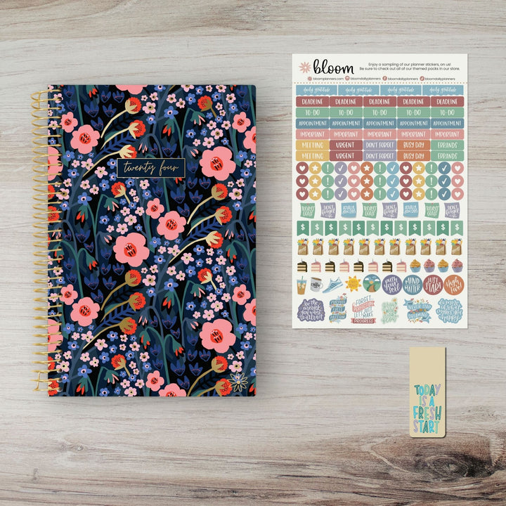 2024 Soft Cover Planner, 5.5" x 8.25", Poppy Meadow