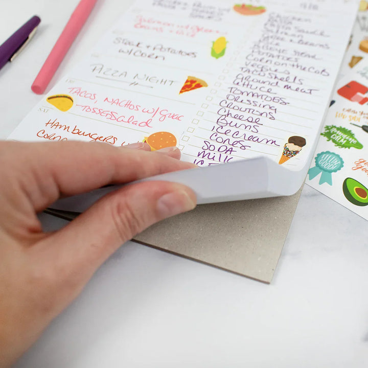 Planning Pad, 6" x 9", Meal Planning Pad with Magnets, Modern Gold