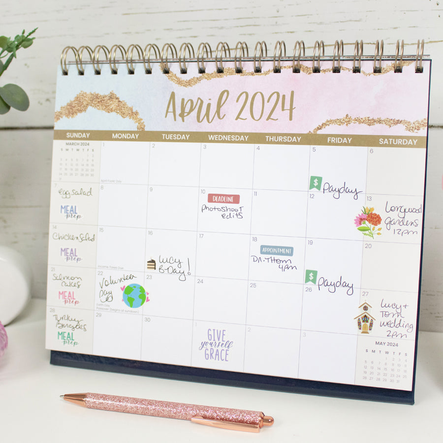 2024 Desk Calendar with Stand – The Happy Apricot
