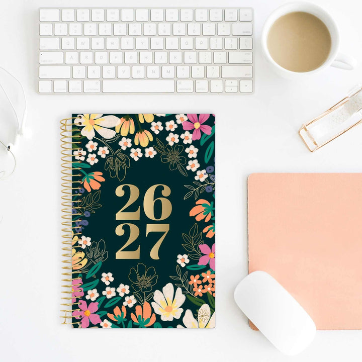 2026-27 Soft Cover Planner, 5.5" x 8.25" | Blooming Wildly - bloom daily planners