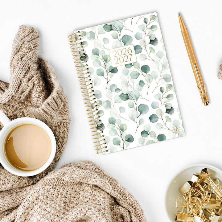 2026-27 Soft Cover Planner, 5.5" x 8.25" | Boho Greenery - bloom daily planners