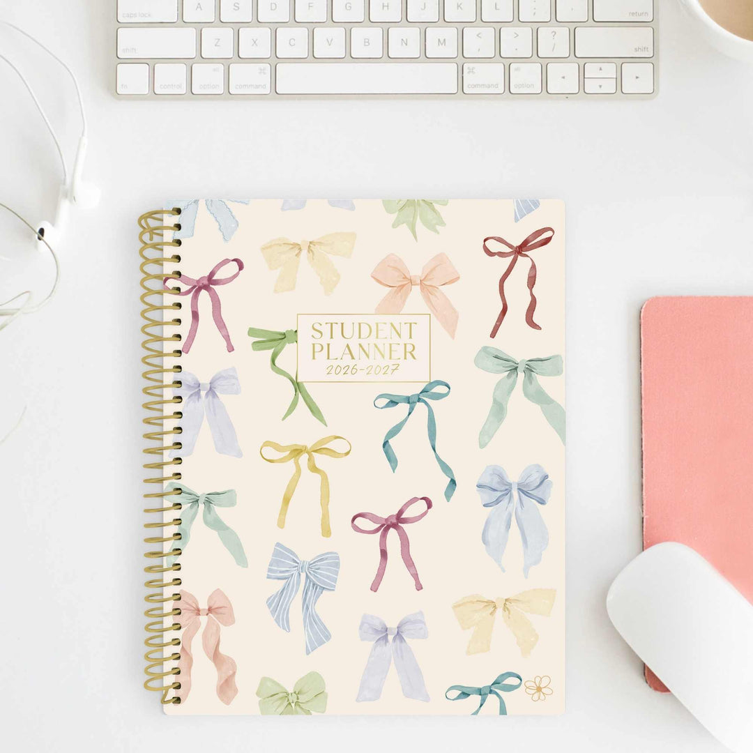 2026–27 Daisy Column Academic Planner, 7" x 9" | Bows - bloom daily planners