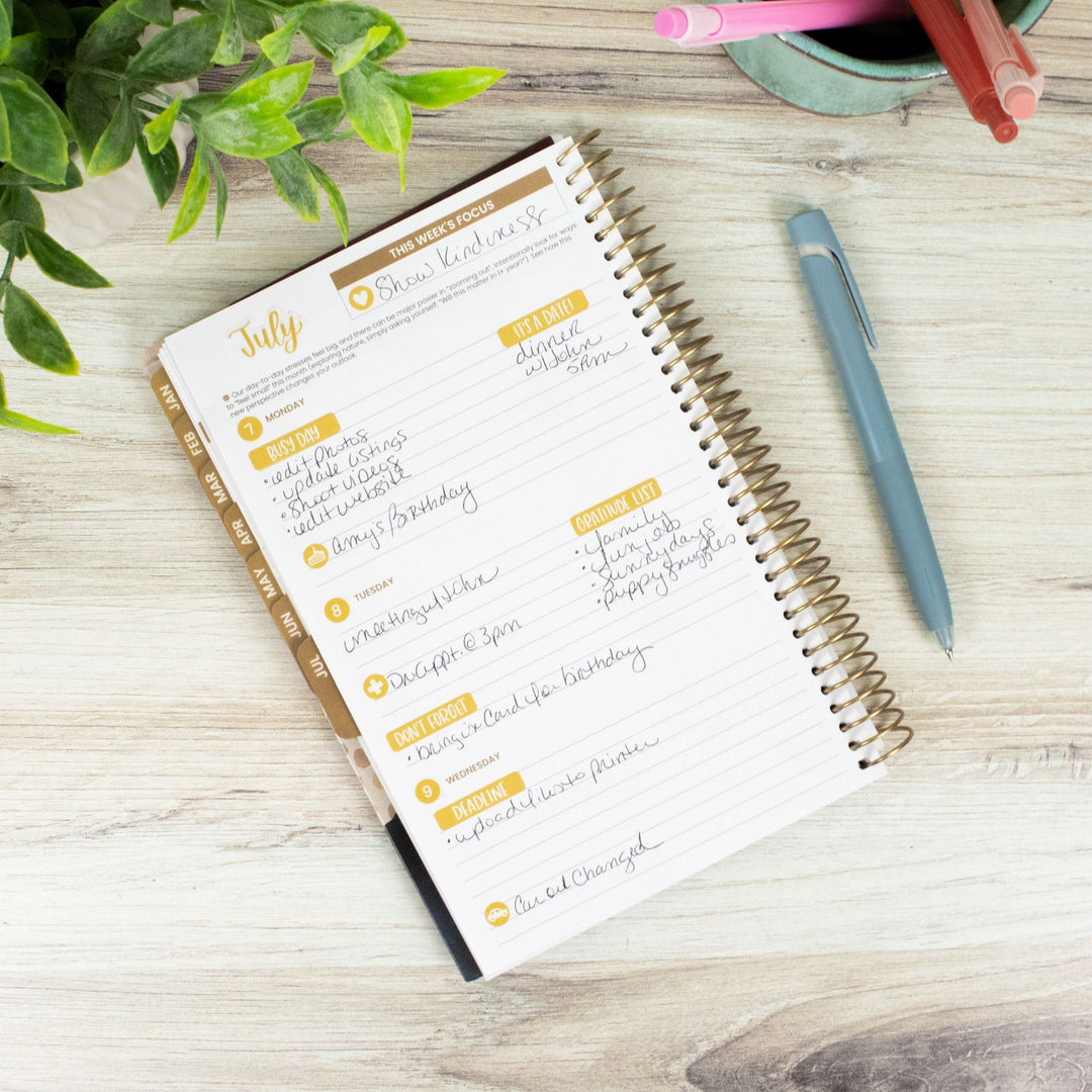 Planner Stickers, Calendar Essentials Pack, Retro Rainbow