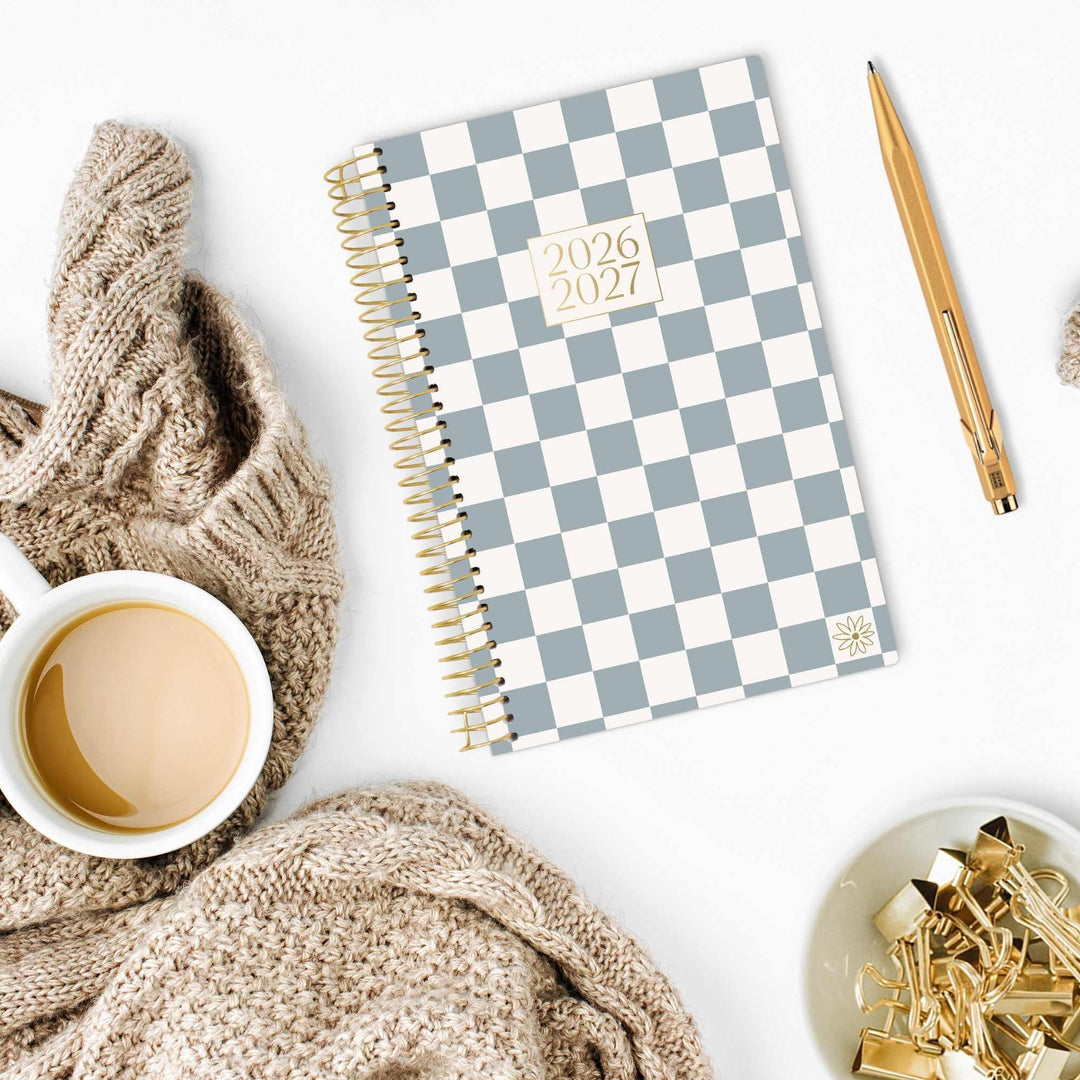 2026–27 Soft Cover Planner, 5.5" x 8.25" | Checkered - bloom daily planners