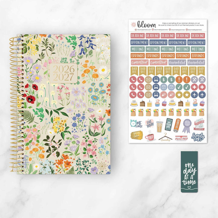 2026–27 Soft Cover Planner, 5.5" x 8.25" | Garden Party - bloom daily planners