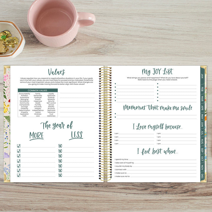 2026 Vision Planner, 7.5" x 9", Garden Party, Beige
