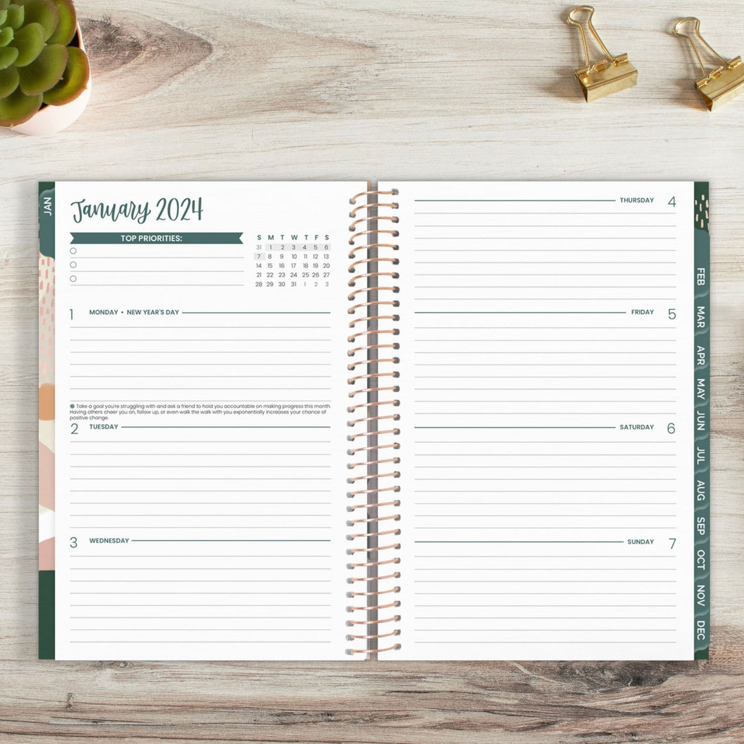 2024 Soft Cover Planner, 5.5" x 8.25", Make Today Count