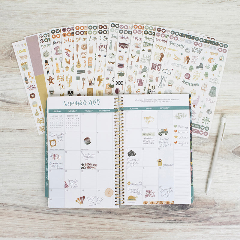 Planner Sticker Value Pack, Monthly Celebrations, Cool Tones