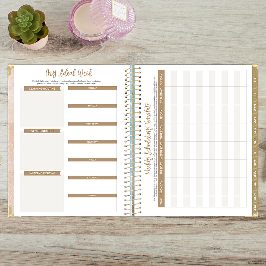 2026 Hard Cover Planner, 8.5" x 11", Ocean Oasis
