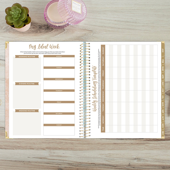 2026 Hard Cover Planner, 8.5" x 11", Ocean Oasis