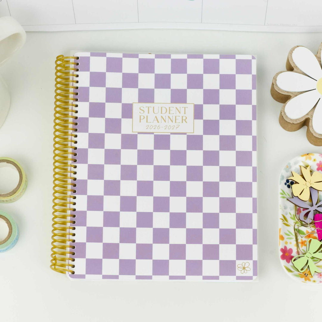 2026–27 Daisy Column Academic Planner, 7" x 9" | Checkered - bloom daily planners
