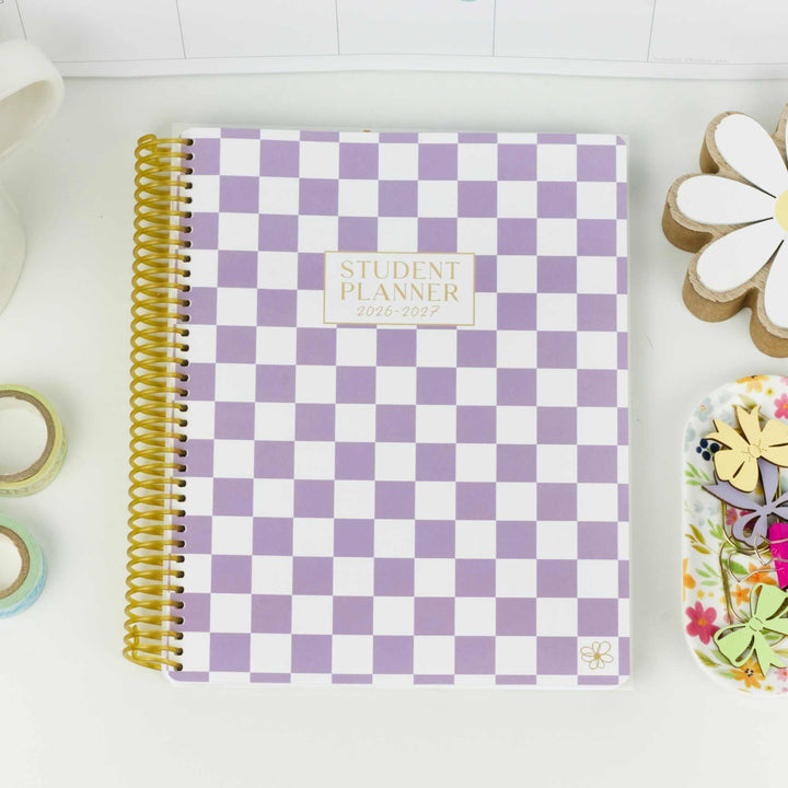 2026–27 Daisy Column Academic Planner, 7" x 9" | Checkered - bloom daily planners