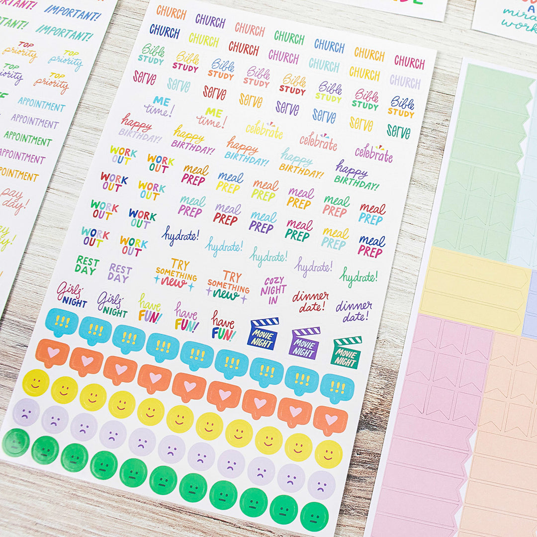 Planner Stickers, Cleerely Stated x bloom, Rooted in Faith Pack
